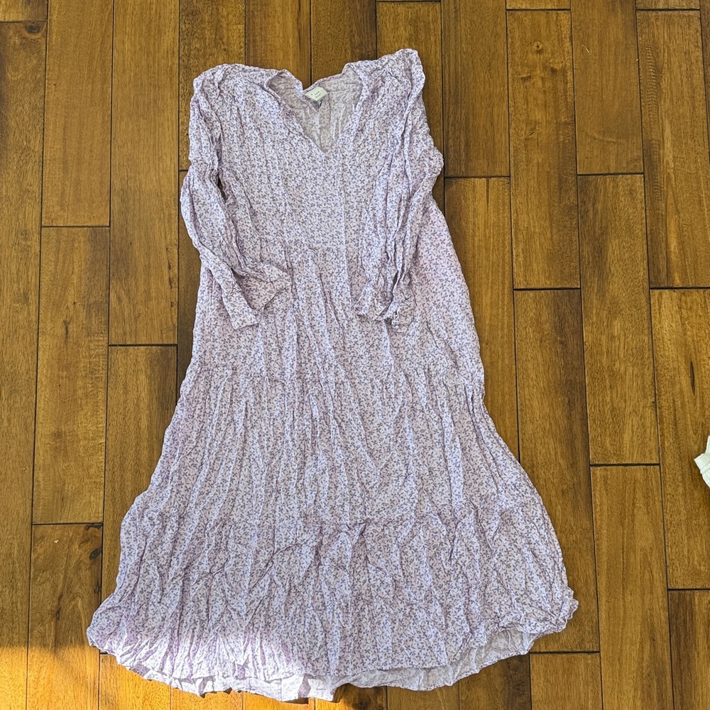 A New Day Lavender Floral Dress